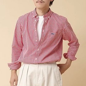 【ノーリーズ グッドマン/NOLLEY'S goodman / MEN】 ピーチブロード クジラBD 長袖シャツ人気、トレンドファッション・服の通販 founy(ファニー) ファッション Fashion メンズファッション MEN インナー Inner シンプル Simple デニム Denim 定番 Standard 長袖 Long Sleeve ピーチ Peach ブロード Broad ロング Long ワンポイント One Point |ID:prp329100004078046