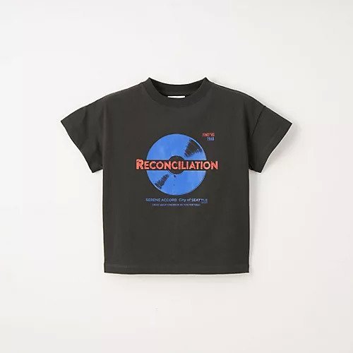 【グリーンレーベルリラクシング/green label relaxing / UNITED ARROWS / KIDS】の【別注】プリント Tシャツ /キッズ 100cm-130cm インテリア・キッズ・メンズ・レディースファッション・服の通販 founy(ファニー) 　ファッション　Fashion　キッズファッション　KIDS　秋　Autumn/Fall　キャラクター　Character　グラフィック　Graphic　デニム　Denim　プリント　Print　別注　Special Order　半袖　Short Sleeve　リアル　Real　冬　Winter　2024年　2024　2024-2025秋冬・A/W　Aw/Autumn/Winter/Fw/Fall/2024-2025　DK.GRAY|ID: prp329100004078055 ipo3291000000027545041