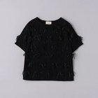 【ユナイテッドアローズ/UNITED ARROWS】のカット フリンジ ショートスリーブ ニット BLACK|ID:prp329100004082296