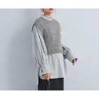 【グリーンレーベル リラクシング / ユナイテッドアローズ/green label relaxing / UNITED ARROWS】のニット ベスト&フリルネック ブラウス セット MD.GRAY|ID: prp329100004083599 ipo3291000000027618891