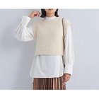 【グリーンレーベル リラクシング / ユナイテッドアローズ/green label relaxing / UNITED ARROWS】のニット ベスト&フリルネック ブラウス セット OFF WHITE|ID:prp329100004083599