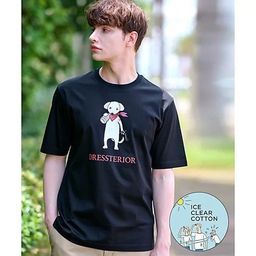 【ドレステリア/DRESSTERIOR / MEN】の【接触冷感/抗菌防臭/消臭】ICE CLEAR COTTON DRINKER DOG Tシャツ インテリア・キッズ・メンズ・レディースファッション・服の通販 founy(ファニー) 　ファッション　Fashion　メンズファッション　MEN　インナー　Inner　キャラクター　Character　抗菌　Antibacterial　ジャケット　Jacket　スマート　Smart　ドレス　Dress　フィット　Fit　フロント　Front　ブルゾン　Blouson　プリント　Print　レギュラー　Regular　犬　Dog　夏　Summer　ブラック|ID: prp329100004083714 ipo3291000000027619557