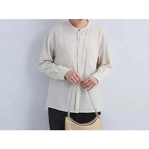 【グリーンレーベル リラクシング / ユナイテッドアローズ/green label relaxing / UNITED ARROWS】のスタンド ポケット ロングスリーブ シャツ -マシンウォッシャブル・防シワ- インテリア・キッズ・メンズ・レディースファッション・服の通販 founy(ファニー) 　ファッション　Fashion　レディースファッション　WOMEN　トップス・カットソー　Tops/Tshirt　シャツ/ブラウス　Shirts/Blouses　インナー　Inner　秋　Autumn/Fall　シンプル　Simple　ジャケット　Jacket　スタンド　Stand　スリット　Slit　スリーブ　Sleeve　長袖　Long Sleeve　ボトム　Bottom　ポケット　Pocket　ロング　Long　おすすめ　Recommend　エレガント 上品　Elegant　ビジネス 仕事 通勤　Business　その他1|ID: prp329100004086584 ipo3291000000029205872