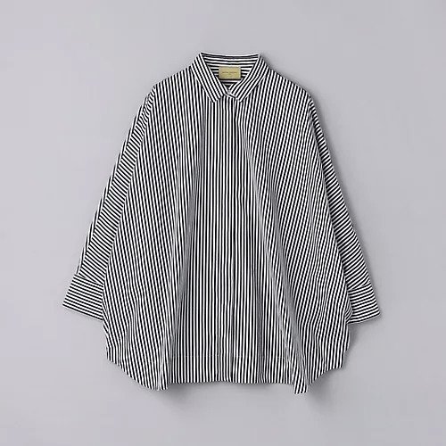 【ユナイテッドアローズ/UNITED ARROWS】のトーマス メイソン ドルマンスリーブ ビッグシャツ 人気、トレンドファッション・服の通販 founy(ファニー) 　ファッション　Fashion　レディースファッション　WOMEN　トップス・カットソー　Tops/Tshirt　シャツ/ブラウス　Shirts/Blouses　スタンダード　Standard　ストライプ　Stripe　ドレープ　Drape　ハーフ　Half　パターン　Pattern　ビッグ　Big　フロント　Front　ラウンド　Round　おすすめ　Recommend　 other-1|ID: prp329100004086585 ipo3291000000027656576