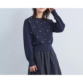 【グリーンレーベル リラクシング / ユナイテッドアローズ/green label relaxing / UNITED ARROWS】のドットビジュー ニット カーディガン -ウォッシャブル- 人気、トレンドファッション・服の通販 founy(ファニー) ファッション Fashion レディースファッション WOMEN トップス・カットソー Tops/Tshirt ニット Knit Tops カーディガン Cardigans おすすめ Recommend ウォッシャブル Washable カーディガン Cardigan クール Cool コンパクト Compact デニム Denim ビジュー Bijou ミラノリブ Milan Ribs ロング Long ビジネス 仕事 通勤 Business 秋 Autumn/Fall |ID:prp329100004088324