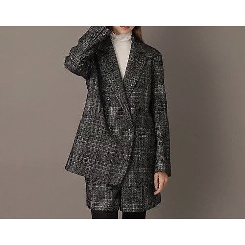 【ドレステリア/DRESSTERIOR】のループチェックダブルジャケット 人気、トレンドファッション・服の通販 founy(ファニー) 　ファッション　Fashion　レディースファッション　WOMEN　アウター　Coat Outerwear　ジャケット　Jackets　インナー　Inner　ショート　Short　シンプル　Simple　ジャケット　Jacket　スマート　Smart　セットアップ　Set Up　ダブル　Double　チェック　Check　人気　Popularity　バランス　Balance　ポケット　Pocket　別注　Special Order　ループ　Loop　ワイド　Wide　おすすめ　Recommend　 other-1|ID: prp329100004090028 ipo3291000000028426282