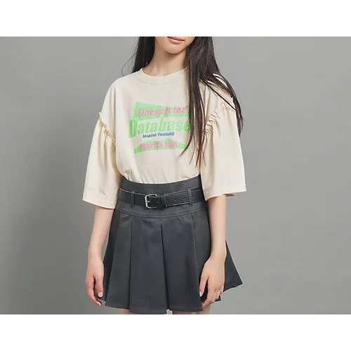 【ピンク ラテ/PINK-latte / KIDS】の【130cmあり】ミニフリル付きボリューム袖Tシャツ インテリア・キッズ・メンズ・レディースファッション・服の通販 founy(ファニー) https://founy.com/ ファッション Fashion キッズファッション KIDS おすすめ Recommend カットオフ Cut Off カーゴパンツ Cargo Pants ガーリー Girly デニム Denim バランス Balance フリル Frills プリント Print ベーシック Basic ボトム Bottom |ID: prp329100004090047 ipo3291000000027696331