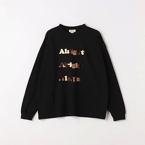 【グリーンレーベル リラクシング / ユナイテッドアローズ/green label relaxing / UNITED ARROWS】のホイル プリント ロングスリーブ Tシャツ カットソー インテリア・キッズ・メンズ・レディースファッション・服の通販 founy(ファニー) 　ファッション　Fashion　レディースファッション　WOMEN　トップス・カットソー　Tops/Tshirt　シャツ/ブラウス　Shirts/Blouses　ロング / Tシャツ　T-Shirts　カットソー　Cut and Sewn　インナー　Inner　秋　Autumn/Fall　カットソー　Cut And Sew　ジャケット　Jacket　スリーブ　Sleeve　プリント　Print　ボトム　Bottom　メタリック　Metallic　ロング　Long　冬　Winter　A/W・秋冬　Aw・Autumn/Winter・Fw・Fall-Winter　おすすめ　Recommend　BLACK|ID: prp329100004091479 ipo3291000000027711773