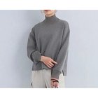 【グリーンレーベル リラクシング / ユナイテッドアローズ/green label relaxing / UNITED ARROWS】のダンボール リブ タートル プルオーバー DK.GRAY|ID:prp329100004091480