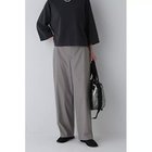 【ヒューマンウーマン/HUMAN WOMAN】のコットンツイルセミワイドパンツ グレージュ|ID: prp329100004092590 ipo3291000000030966514