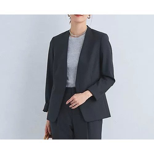 【グリーンレーベル リラクシング / ユナイテッドアローズ/green label relaxing / UNITED ARROWS】のカチリラ ノーラペル ジャケット No01 -ウォッシャブル・ストレッチ・防シワ- インテリア・キッズ・メンズ・レディースファッション・服の通販 founy(ファニー) https://founy.com/ ファッション Fashion レディースファッション WOMEN アウター Coat Outerwear ジャケット Jackets 秋 Autumn/Fall シンプル Simple ジャケット Jacket ストレッチ Stretch スリット Slit セットアップ Set Up タイトスカート Tight Skirt ダブル Double 定番 Standard ハイネック High Neck バランス Balance リラックス Relax おすすめ Recommend ビジネス 仕事 通勤 Business |ID: prp329100004092624 ipo3291000000027727788