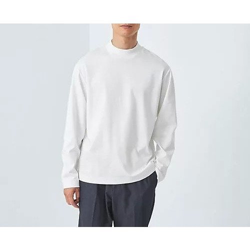 【グリーンレーベルリラクシング/green label relaxing / UNITED ARROWS / MEN】のL/A ポンチ モックネック カットソー インテリア・キッズ・メンズ・レディースファッション・服の通販 founy(ファニー) 　ファッション　Fashion　メンズファッション　MEN　トップス・カットソー　Tops/Tshirt/Men　カットソー　Cut And Sew　カーディガン　Cardigan　スーツ　Suit　長袖　Long Sleeve　半袖　Short Sleeve　モックネック　Mock Neck　無地　Plain Color　ワイド　Wide　おすすめ　Recommend　エレガント 上品　Elegant　WHITE|ID: prp329100004092642 ipo3291000000027727924