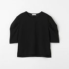 【グリーンレーベル リラクシング / ユナイテッドアローズ/green label relaxing / UNITED ARROWS】のジョーゼット タック スリーブ プルオーバー カットソー BLACK|ID:prp329100004093741