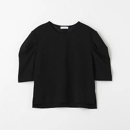 【グリーンレーベル リラクシング / ユナイテッドアローズ/green label relaxing / UNITED ARROWS】のジョーゼット タック スリーブ プルオーバー カットソー インテリア・キッズ・メンズ・レディースファッション・服の通販 founy(ファニー) 　ファッション　Fashion　レディースファッション　WOMEN　トップス・カットソー　Tops/Tshirt　プルオーバー　Pullover　カットソー　Cut and Sewn　秋　Autumn/Fall　カットソー　Cut And Sew　ジョーゼット　Georgette　スリーブ　Sleeve　フェミニン　Feminine　おすすめ　Recommend　ビジネス 仕事 通勤　Business　BLACK|ID: prp329100004093741 ipo3291000000027746437