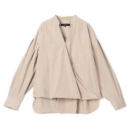 【フローレント/FLORENT】のTAFFETA BLOUSE インテリア・キッズ・メンズ・レディースファッション・服の通販 founy(ファニー) 　ファッション　Fashion　レディースファッション　WOMEN　スキッパー　Skipper　タフタ　Taffeta　ドレープ　Drape　バランス　Balance　フロント　Front　モダン　Modern　洗える　Washable　L.BEG|ID: prp329100004093753 ipo3291000000027746495