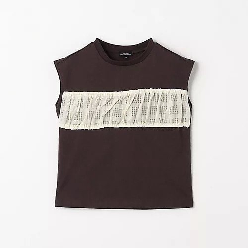 【グリーンレーベルリラクシング/green label relaxing / UNITED ARROWS / KIDS】のTJ シアークロップ プルオーバー ノースリーブ / キッズ 100cm-130cm インテリア・キッズ・メンズ・レディースファッション・服の通販 founy(ファニー) 　ファッション　Fashion　キッズファッション　KIDS　トップス・カットソー　Tops/Tees/Kids　シアー　Sheer　チェック　Check　ノースリーブ　No Sleeve　フロント　Front　無地　Plain Color　MD.BROWN|ID: prp329100004093947 ipo3291000000027747344