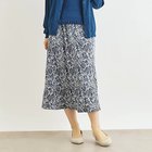 【ローラアシュレイ/LAURA ASHLEY】の【洗える/ジャージ素材/同柄アイテムあり】ウッドブロック リーブス柄スカート ネイビー|ID: prp329100004095415 ipo3291000000027765425