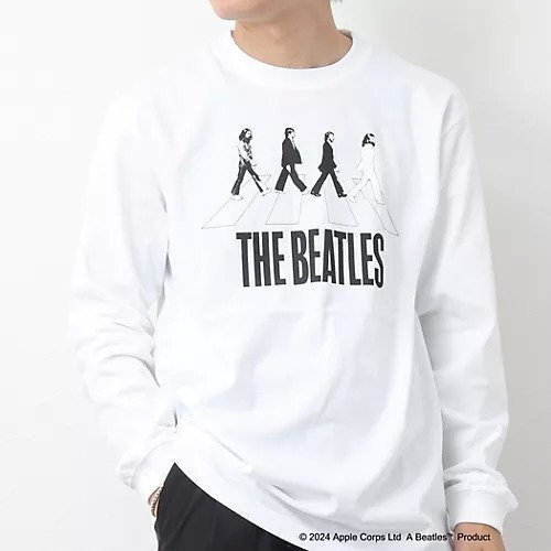 【ノーリーズ グッドマン/NOLLEY'S goodman / MEN】の【Good Rock Speed】THE BEATLES abbey road ロンT バンドTシャツ インテリア・キッズ・メンズ・レディースファッション・服の通販 founy(ファニー) 　ファッション　Fashion　メンズファッション　MEN　インナー　Inner　ヴィンテージ　Vintage　長袖　Long Sleeve　プリント　Print　モチーフ　Motif　リラックス　Relax　ワーク　Work　ホワイト|ID: prp329100004095572 ipo3291000000027766113