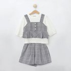 【シューラルー/SHOO LA RUE / KIDS】の【110-140cm/2点セット】チェックビスチェコーデセット 人気、トレンドファッション・服の通販 founy(ファニー) ファッション Fashion キッズファッション KIDS おすすめ Recommend インナー Inner カットソー Cut And Sew ショート Short スマート Smart セットアップ Set Up チェック Check トレンド Trend ドッキング Docking ビスチェ Bustier ボトム Bottom ポケット Pocket thumbnail ブラック|ID: prp329100004095581 ipo3291000000027766169