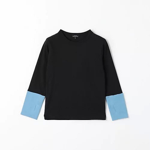 【グリーンレーベルリラクシング/green label relaxing / UNITED ARROWS / KIDS】のTJ 天竺 袖配色 ロングスリーブ / キッズ 100cm-130cm インテリア・キッズ・メンズ・レディースファッション・服の通販 founy(ファニー) 　ファッション　Fashion　キッズファッション　KIDS　インナー　Inner　サロペット　Overalls　スリーブ　Sleeve　デニム　Denim　ロング　Long　おすすめ　Recommend　BLACK|ID: prp329100004095585 ipo3291000000027766187