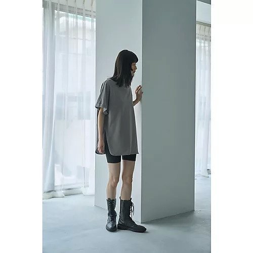 【マージュール/marjour】のASYMMETRY SLEEVE TEE 人気、トレンドファッション・服の通販 founy(ファニー) 　ファッション　Fashion　レディースファッション　Fashion for Women　トップス・カットソー　Cut & Sew Tops　とろみ　Fluid, Flowy Fabric　アシンメトリー　Asymmetrical Style　シンプル　Simple, Minimal　ストレッチ　Stretch, Stretchy Fabric　スリット　Slit, Slit Detail　ボトム　Bottoms, Lower Wear　other-3|ID: prp329100004096809 ipo3291000000035913894