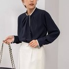 【ノーリーズ/NOLLEY'S】のストレッチジョーゼットボウタイ風ブラウス 人気、トレンドファッション・服の通販 founy(ファニー) ファッション Fashion レディースファッション WOMEN トップス・カットソー Tops/Tshirt シャツ/ブラウス Shirts/Blouses 2024年 2024 2024-2025秋冬・A/W Aw/Autumn/Winter/Fw/Fall/2024-2025 オケージョン Occasion シンプル Simple ジャケット Jacket ジョーゼット Georgette パイピング Piping エレガント 上品 Elegant ビジネス 仕事 通勤 Business thumbnail ネイビー|ID: prp329100004096832 ipo3291000000027782455