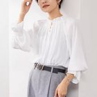 【ノーリーズ/NOLLEY'S】の割繊2WAY衿フリルブラウス 人気、トレンドファッション・服の通販 founy(ファニー) ファッション Fashion レディースファッション WOMEN トップス・カットソー Tops/Tshirt シャツ/ブラウス Shirts/Blouses 2024年 2024 2024-2025秋冬・A/W Aw/Autumn/Winter/Fw/Fall/2024-2025 おすすめ Recommend インナー Inner シャーリング Shirring ジャケット Jacket フリル Frills ボトム Bottom エレガント 上品 Elegant 人気 Popularity ビジネス 仕事 通勤 Business 定番 Standard thumbnail ホワイト|ID: prp329100004096833 ipo3291000000027782459