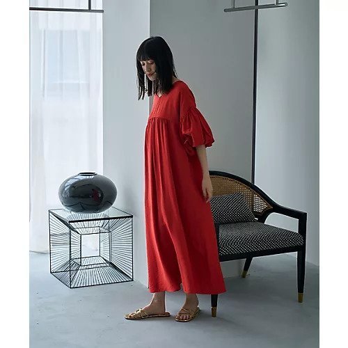 【マージュール/marjour】のRED ORANGE ONEPIECE 人気、トレンドファッション・服の通販 founy(ファニー) 　ファッション　Fashion　レディースファッション　Ladies' Fashion Online　ストレッチ　Stretch　夏　Summer　旅行　Travel　other-3|ID: prp329100004096872 ipo3291000000032685204