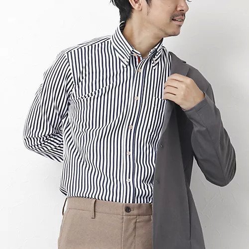 【ノーリーズ グッドマン/NOLLEY'S goodman / MEN】の《ビジカジ対応/吸水速乾》ドライマスター テープBDシャツ 24AW インテリア・キッズ・メンズ・レディースファッション・服の通販 founy(ファニー) 　ファッション　Fashion　メンズファッション　MEN　2024年　2024　2024-2025秋冬・A/W　Aw/Autumn/Winter/Fw/Fall/2024-2025　インナー　Inner　シンプル　Simple　ジャケット　Jacket　スラックス　Slacks　ダウン　Down　吸水　Water Absorption　ネイビー|ID: prp329100004096985 ipo3291000000027783291