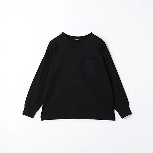 【グリーンレーベルリラクシング/green label relaxing / UNITED ARROWS / KIDS】のTJ 天竺 ポケット ロングスリーブ / キッズ 140cm-160cm インテリア・キッズ・メンズ・レディースファッション・服の通販 founy(ファニー) 　ファッション　Fashion　キッズファッション　KIDS　シンプル　Simple　スリーブ　Sleeve　定番　Standard　ポケット　Pocket　ロング　Long　夏　Summer　BLACK|ID: prp329100004097000 ipo3291000000027783360