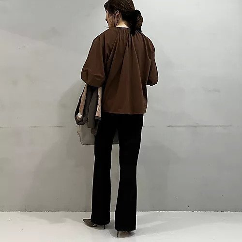 【エムセブンデイズ/M7days】の布帛ドッキングTシャツ 人気、トレンドファッション・服の通販 founy(ファニー) 　ファッション　Fashion　レディースファッション　Fashion for Women　トップス・カットソー　Cut & Sew Tops　シャツ・ブラウス・オフィスカジュアル　Elegant Blouses & Button-Ups　ロングTシャツ・Tシャツ　Longline T-Shirts & Tees　カットソー　Cut and Sewn Top　ドッキング　Docking, Mixed Material　洗える　Machine Washable　秋　Autumn　other-3|ID: prp329100004102857 ipo3291000000033450827