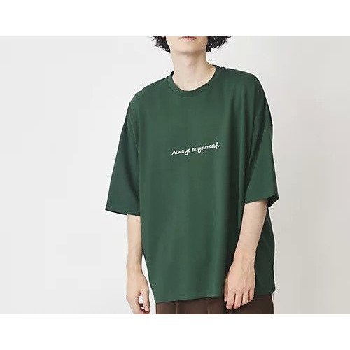 【ザ ショップ ティーケー/THE SHOP TK / MEN】のポンチビッグシルエットプリントTシャツ インテリア・キッズ・メンズ・レディースファッション・服の通販 founy(ファニー) 　ファッション　Fashion　メンズファッション　MEN　スマート　Smart　プリント　Print　グリーン|ID: prp329100004102995 ipo3291000000027875398