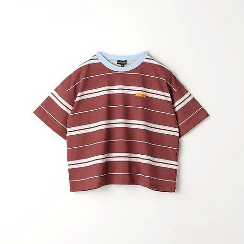 【グリーンレーベルリラクシング/green label relaxing / UNITED ARROWS / KIDS】のTJ マルチボーダー ビッグ Tシャツ / キッズ 100cm-130cm インテリア・キッズ・メンズ・レディースファッション・服の通販 founy(ファニー) 　ファッション　Fashion　キッズファッション　KIDS　デニム　Denim　トレンド　Trend　ビッグ　Big　プリント　Print　ボーダー　Border　ワイド　Wide　ワンポイント　One Point　MD.BROWN|ID: prp329100004103021 ipo3291000000027875505