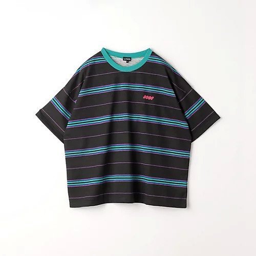 【グリーンレーベルリラクシング/green label relaxing / UNITED ARROWS / KIDS】のTJ マルチボーダー ビッグ Tシャツ / キッズ 140cm-160cm インテリア・キッズ・メンズ・レディースファッション・服の通販 founy(ファニー) 　ファッション　Fashion　キッズファッション　KIDS　デニム　Denim　トレンド　Trend　ビッグ　Big　プリント　Print　ボーダー　Border　ワイド　Wide　ワンポイント　One Point　BLACK|ID: prp329100004103022 ipo3291000000027875507