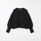 【グリーンレーベル リラクシング / ユナイテッドアローズ/green label relaxing / UNITED ARROWS】のシアー ラメ ワイド プルオーバー ニット -ウォッシャブル- BLACK|ID:prp329100004104419