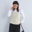 【グリーンレーベル リラクシング / ユナイテッドアローズ/green label relaxing / UNITED ARROWS】のパフニット 2WAY キャミソール -ウォッシャブル- OFF WHITE|ID:prp329100004105894