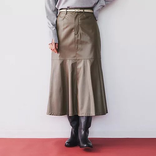 【アンタイトル/UNTITLED】のフェイクレザーフレアスカート 人気、トレンドファッション・服の通販 founy(ファニー) 　ファッション　Fashion　レディースファッション　WOMEN　スカート　Skirt　Aライン/フレアスカート　Flared A-Line Skirts　スマート　Smart　デニム　Denim　フェイクレザー　Faux Leather　ポケット　Pocket　リアル　Real　 other-1|ID: prp329100004105914 ipo3291000000028329892