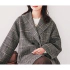 【アンタイトル/UNTITLED】のショールカラーリバーコート 人気、トレンドファッション・服の通販 founy(ファニー) ファッション Fashion レディースファッション WOMEN アウター Coat Outerwear コート Coats おすすめ Recommend ショール Shawl スマート Smart ダメージ Damage チェック Check ボトム Bottom ポケット Pocket ワイド Wide 秋 Autumn/Fall thumbnail ブラック|ID: prp329100004106025 ipo3291000000028520172