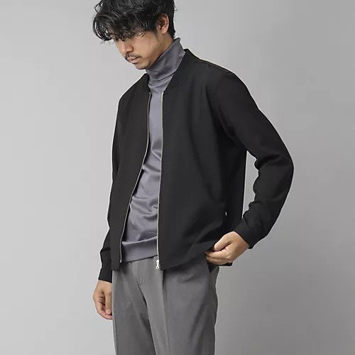 【ノーリーズ グッドマン/NOLLEY'S goodman / MEN】の【ACTIVE SECT】””ALL TIME DRY”” MA-1 シャツブルゾン インテリア・キッズ・メンズ・レディースファッション・服の通販 founy(ファニー) 　ファッション　Fashion　メンズファッション　MEN　ウォッシャブル　Washable　吸水　Water Absorption　ストレッチ　Stretch　スマート　Smart　ブルゾン　Blouson　メランジ　Melange　ブラック|ID: prp329100004106088 ipo3291000000028318558