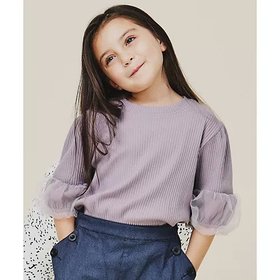 【ザ ショップ ティーケー/THE SHOP TK / KIDS】の【110-160】チュール袖プルオーバー 人気、トレンドファッション・服の通販 founy(ファニー) ファッション Fashion キッズファッション KIDS トップス・カットソー Tops/Tees/Kids おすすめ Recommend インナー Inner スマート Smart チュール Tulle |ID:prp329100004106102