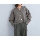 【グリーンレーベル リラクシング / ユナイテッドアローズ/green label relaxing / UNITED ARROWS】のミラノリブ ラメ Vネック ニット カーディガン -ウォッシャブル- LT.GRAY|ID:prp329100004107267