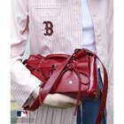 【ビス/VIS】の【MLB COLLECTION BY JUN】ロゴ型押しリボンショルダーバッグ レッド系|ID:prp329100004112091