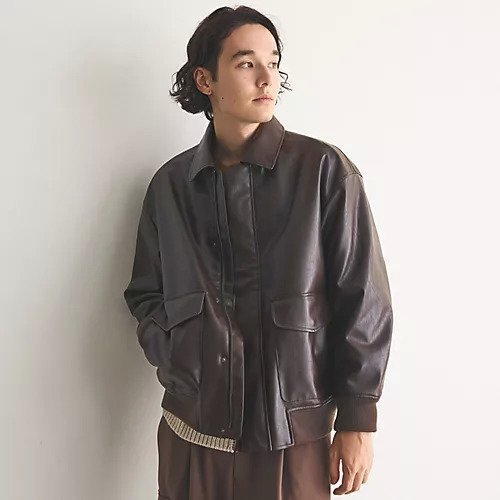 【ザ ショップ ティーケー/THE SHOP TK / MEN】のヴィンテージライクA2ブルゾン ビッグシルエット 人気、トレンドファッション・服の通販 founy(ファニー) 　ファッション　Fashion　メンズファッション　MEN　クラシカル　Classical　スマート　Smart　パッチ　Patch　ビッグ　Big　ブルゾン　Blouson　ポケット　Pocket　ミリタリー　Military　リアル　Real　 other-1|ID: prp329100004112170 ipo3291000000028351219