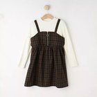 【シューラルー/SHOO LA RUE / KIDS】の【110-140cm】フロントジップ使い チェックドッキングワンピース グリーン|ID: prp329100004112181 ipo3291000000028002607