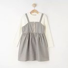 【シューラルー/SHOO LA RUE / KIDS】の【110-140cm】フロントジップ使い チェックドッキングワンピース サックスブルー|ID: prp329100004112181 ipo3291000000029584822