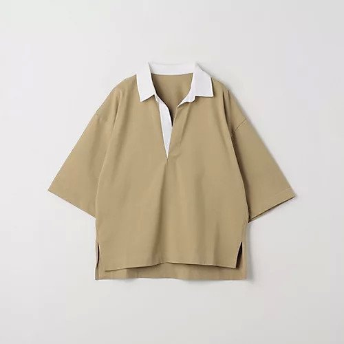 【グリーンレーベル リラクシング / ユナイテッドアローズ/green label relaxing / UNITED ARROWS】のビッグ ラグビー プルオーバー シャツ インテリア・キッズ・メンズ・レディースファッション・服の通販 founy(ファニー) 　ファッション　Fashion　レディースファッション　WOMEN　トップス・カットソー　Tops/Tshirt　シャツ/ブラウス　Shirts/Blouses　プルオーバー　Pullover　秋　Autumn/Fall　スリーブ　Sleeve　トレンド　Trend　ハーフ　Half　ビッグ　Big　フェミニン　Feminine　ワイド　Wide　おすすめ　Recommend　夏　Summer　BEIGE|ID: prp329100004113195 ipo3291000000028016678