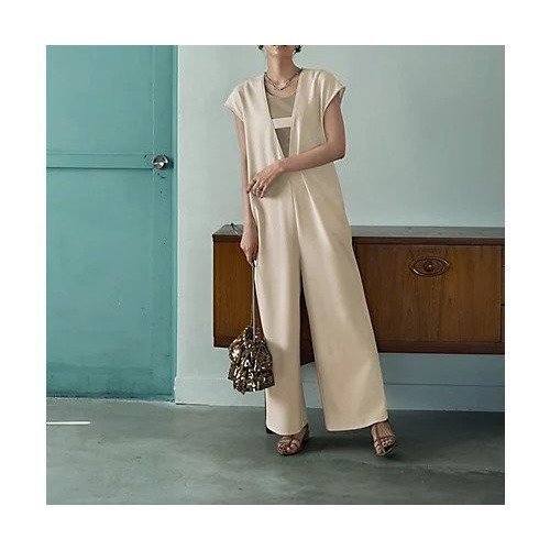 【スタイルデリ/STYLE DELI】の【匠ジョーゼット】フロントバーサロペット インテリア・キッズ・メンズ・レディースファッション・服の通販 founy(ファニー) https://founy.com/ ファッション Fashion レディースファッション WOMEN ワンピース Dress サロペット Salopette インナー Inner 軽量 Lightweight サロペット Overalls ジャケット Jacket ジョーゼット Georgette ストレッチ Stretch スリット Slit セットアップ Set Up 長袖 Long Sleeve ボーイズ Boys ラウンド Round 冬 Winter A/W・秋冬 Aw・Autumn/Winter・Fw・Fall-Winter 夏 Summer エレガント 上品 Elegant ビジネス 仕事 通勤 Business |ID: prp329100004113273 ipo3291000000031902651