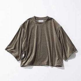 【ザ ニューハウス/THE NEWHOUSE】 【HPS別注】ベロア5分袖Tシャツ人気、トレンドファッション・服の通販 founy(ファニー) ファッション Fashion レディースファッション WOMEN トップス・カットソー Tops/Tshirt シャツ/ブラウス Shirts/Blouses ロング / Tシャツ T-Shirts ベロア Velour スリーブ Sleeve ハーフ Half バランス Balance パターン Pattern ベロア Velor ワンポイント One Point 別注 Special Order 洗える Washable |ID:prp329100004114977