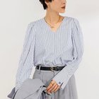 【ノーリーズソフィー/NOLLEY'S sophi】のストライプVネックシャツブラウス 人気、トレンドファッション・服の通販 founy(ファニー) ファッション Fashion レディースファッション WOMEN トップス・カットソー Tops/Tshirt シャツ/ブラウス Shirts/Blouses Vネック V-Neck 2024年 2024 2024-2025秋冬・A/W Aw/Autumn/Winter/Fw/Fall/2024-2025 なめらか Smooth ストライプ Stripe スリーブ Sleeve ブロード Broad ワンポイント One Point エレガント 上品 Elegant ビジネス 仕事 通勤 Business thumbnail ホワイト系その他4|ID: prp329100004114993 ipo3291000000028446284