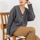 【ノーリーズ/NOLLEY'S】の【WEB限定】カシミヤブレンド長めVネックカーディガン(金ボタン) チャコールグレー|ID: prp329100004115033 ipo3291000000028035463